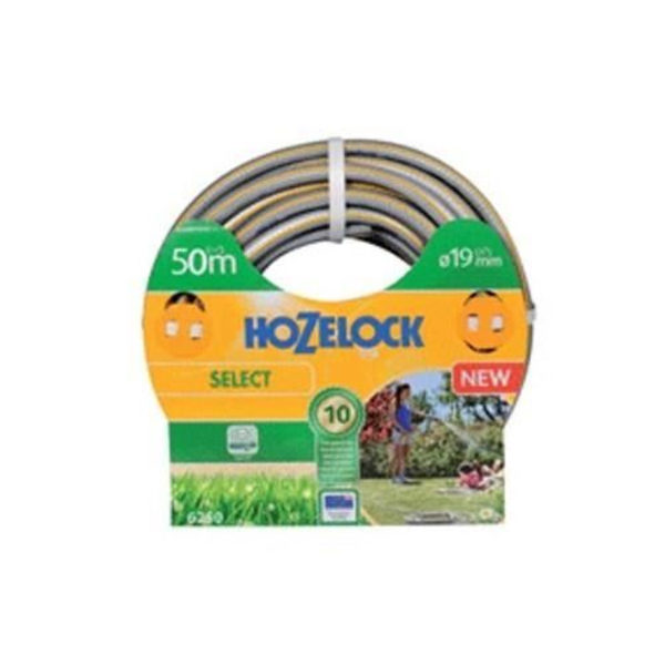 Vattenslang - Hozelock - 50 meter - Hållbar - Flexibel - Ø 19 mm grå med 3D-gula band