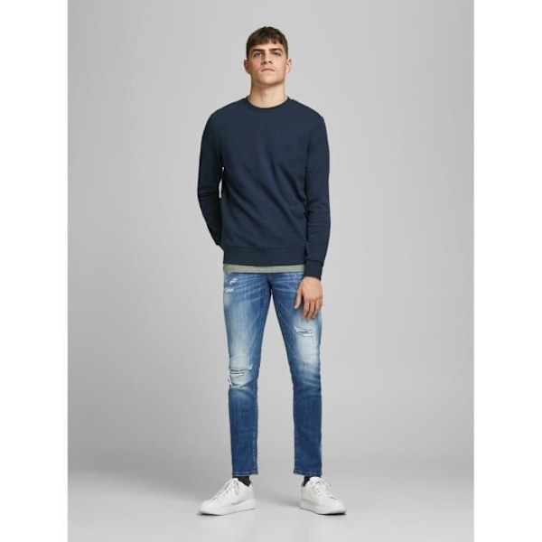 JACK & JONES Marinblå fleecetröja för män marinblå XXL