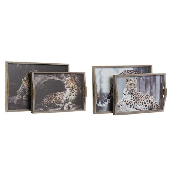 Bricka - serveringsfat Dkd heminredning Brand Bricka (2 stycken) (40 x 30 x 6 cm) (Referens: S3017363)