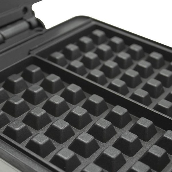 MPM MGO-25 Professionell våffelbryggare för 2 tjocka belgiska våfflor, non-stick tallrikar, automatisk temperatur, vit 1000W