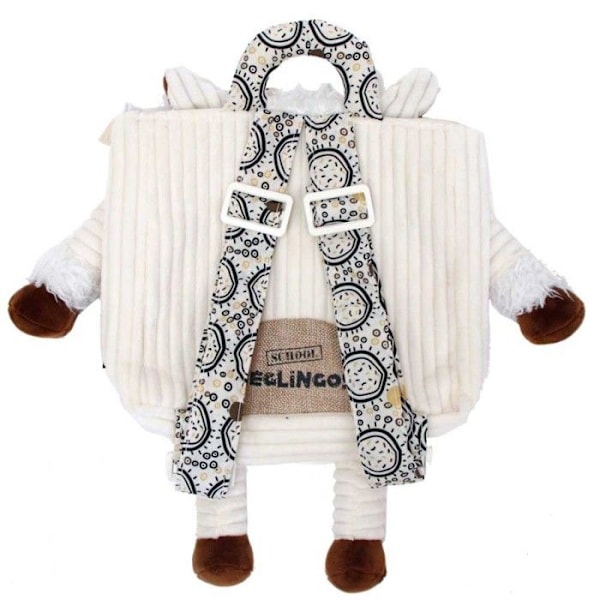 Barnryggsäck - LES DEGLINGOS - Muchachos Le Lama - Syntetisk - Vit och svart - Unisex Vit och svart