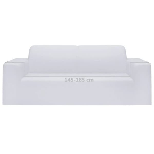 vidaXL Stretchöverdrag för 2-sits soffa Vit polyesterjersey 332949 Vit