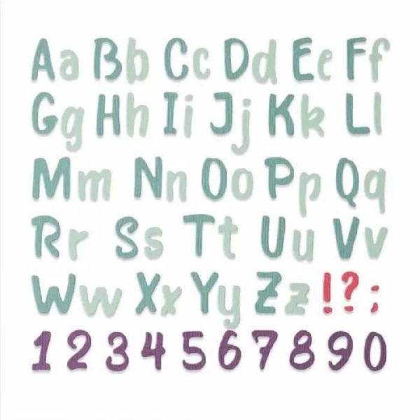 Sizzix 'Bold brush alphabet' thinlits die kit (1 st)