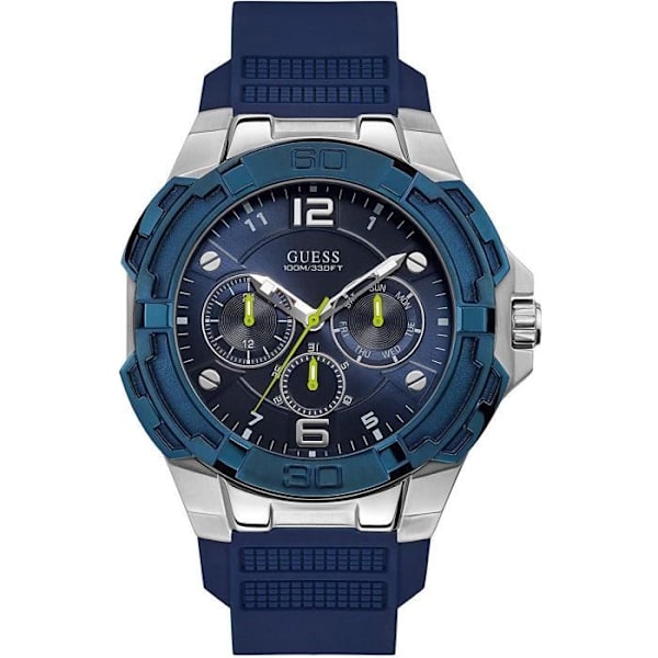 Guess Genesis Analog Quartz Watch för män med silikonrem W1254G1 5775