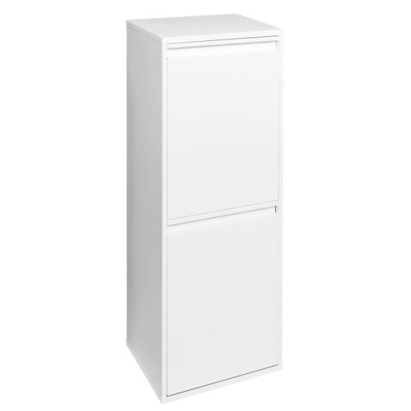 Arregui Basic CR201-B Stålåtervinningskärl, selektiv sorteringsbehållare, 2 hinkar, 2 x 17L (34L), vit