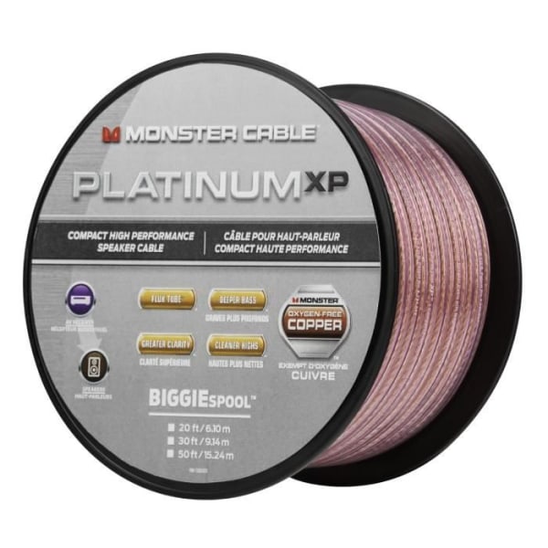 MONSTER MKIII Platinum XP Clear Jacket Kompakt högtalarkabel 15,24m