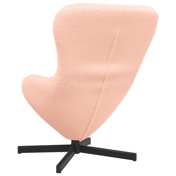 Fåtölj - Äggstol - Bouclétyg - Rosa - Modernt design Ros