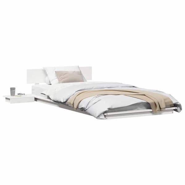 vidaXL Sängram Vit 90 x 190 cm trä 872423