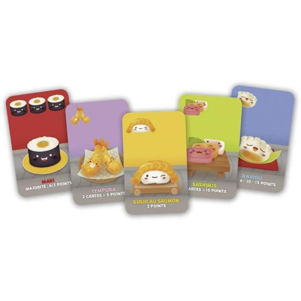 Cocktailspel - Sushi Go! - Brädspel - Från 8 år - 2 till 5 spelare - 15 minuter Flerfärgad