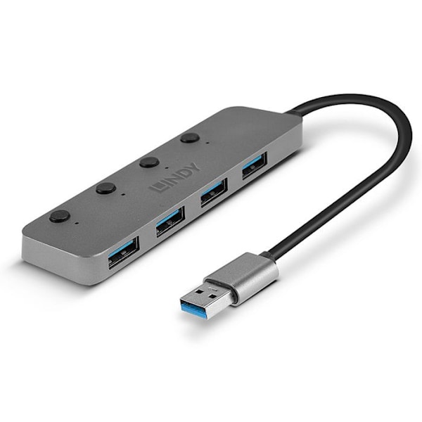 LINDY Hub USB 3.0 4 portar Silver