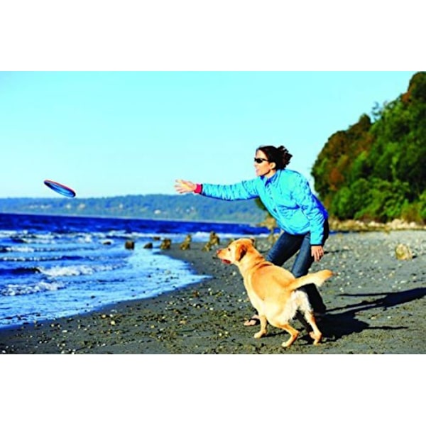 Chuck it frisbeeboll - 221301 - Chuckit Paraflight Dog Toy, 1 enhet, blå/orange, L