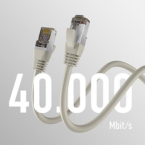 Nätverkskabel CAT. 8 - EFB-Elektronik - 7,5 m - 40 Gbit/s - Antitwist-skydd - PoE