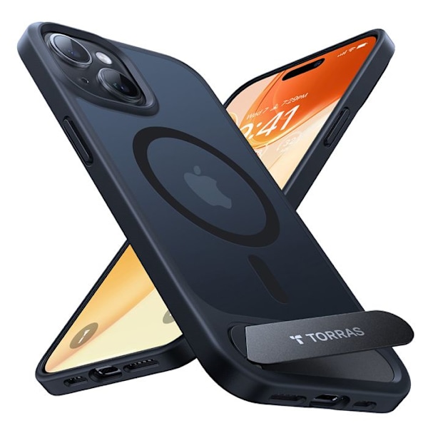 Coque för iPhone 15 Pro - Torras Pstand - Svart svart