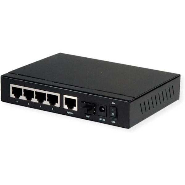 Switch Gigabit Ethernet - ROLINE - 6 portar - 5X 10/100/1000 - 1x SFP - 4X PoE+