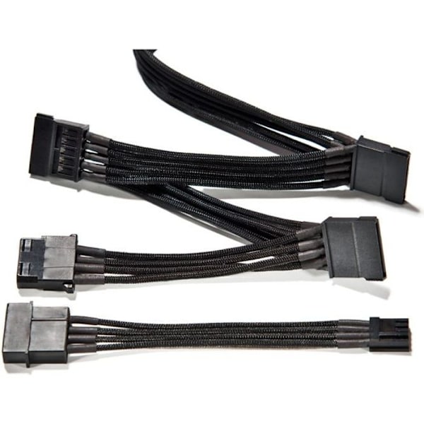 BE TYST MULTI POWER CM-30750 modulär strömkabel - Svart - 3xSATA + 1 HDD/FDD