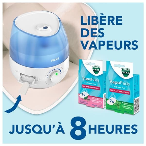 Vicks Mini Luftfuktare VUL525E4 Blå