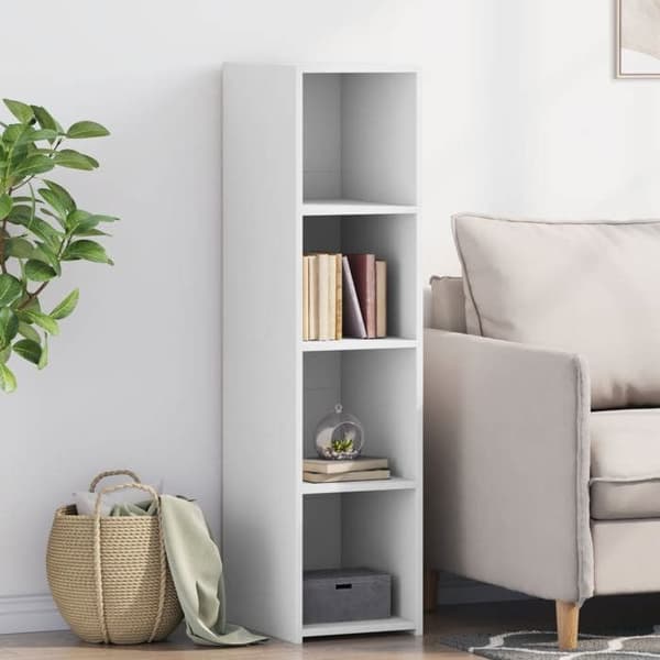vidaXL Buffé vit 30x41x124 cm engineering wood 846376
