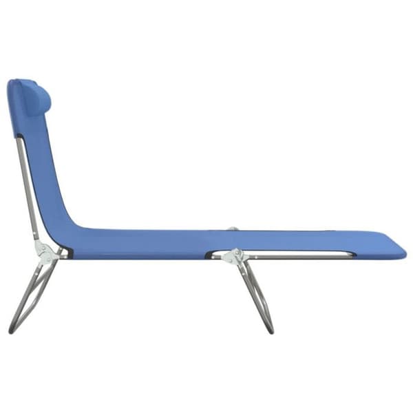 vidaXL Set med 2 Fällbara Solstolar, Solsäng, Terrassstol, Uteplatsstol, Blå 360180 Blå