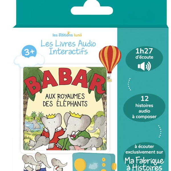 E-bok barn - Lunii - ALBR14003 - Interaktiv ljudbok - Paket med färgläggning - 12 historier