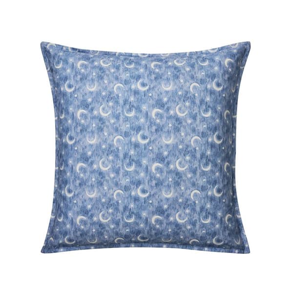 Barnkuddeöverdrag i tryckt percale av bomull, LILLA DRÖMMARE - ESSIX - 65 x 65 cm - Blå Blå
