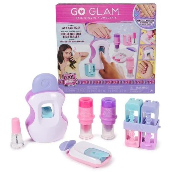 SPIN MASTER COOL MAKER - Go Glam Nail Studio Box Vitt, lila och rosa
