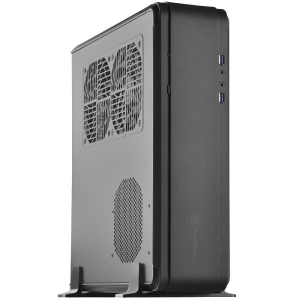 SilverStone SST-FTZ01B-E - Fortress High End Mini-ITX Gaming PC-fodral, ATX PSU som tillval, svart