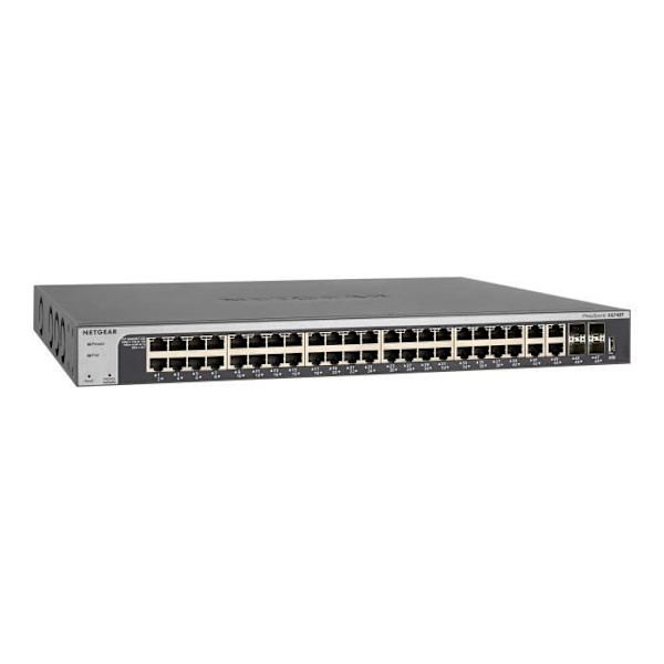 Switch Smart 10 Gigabit - NETGEAR - ProSAFE XS748T - 48 portar RJ45 - 4 portar SFP+ - Webhanterbar