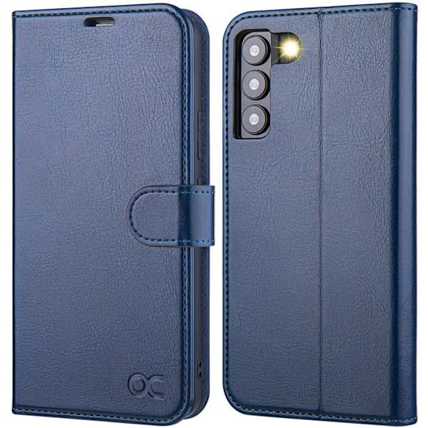 OCASE Kompatibel med Galaxy S22 5G plånboksfodral, PU-läder Flip Folio-fodral med korthållare RFID-blockerande stativ [Stötsäker TP