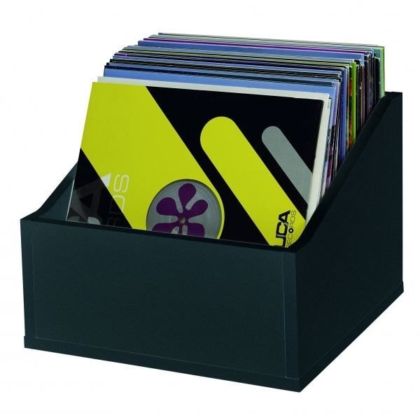 CD-lagringsenhet - GLORIOUS DJ - Record Box Advanced 110 - Laminerat MDF-trä - Svart - Modernt - Design Svart