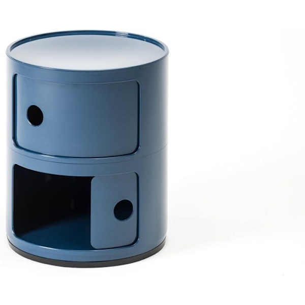 Liten Kartell förvaringsenhet - 0496615 - Componibili, Container 2 element, Blå, Rund bas