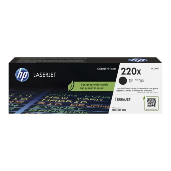 Tonerkassett - HP Inc. - HP 220X - hög kapacitet - svart - original - LaserJet - tonerkassett (W2200X)