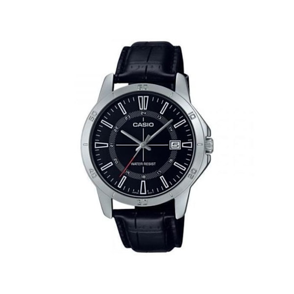 Casio Classic analoga klockor designade - Armband i svart läder - MTP-V004L-1C