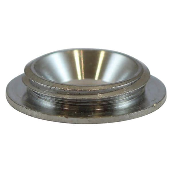 Timco - TSC18SCP - Gängade lock 18mm - Massivt mässing - Satinförkromad - (Förpackning 4) -