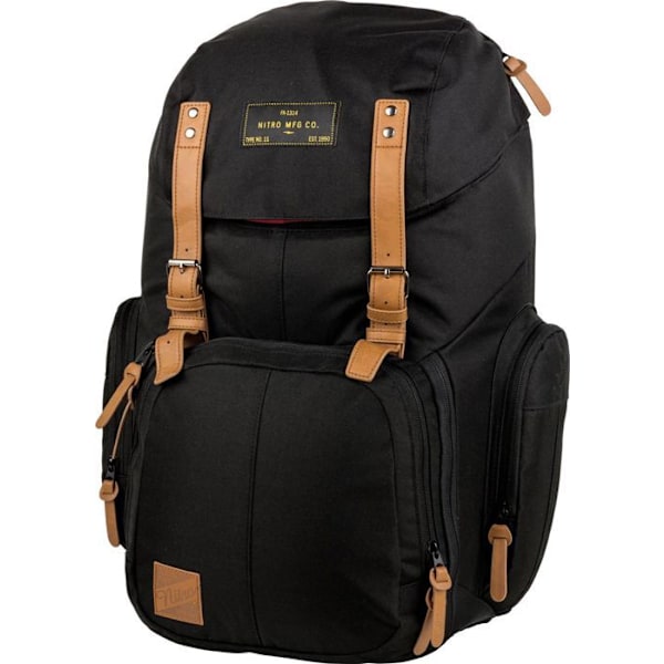 NITRO Svart ryggsäck för kvinnor och män - Urban Collection Weekender Ryggsäck True Black 111535 svart