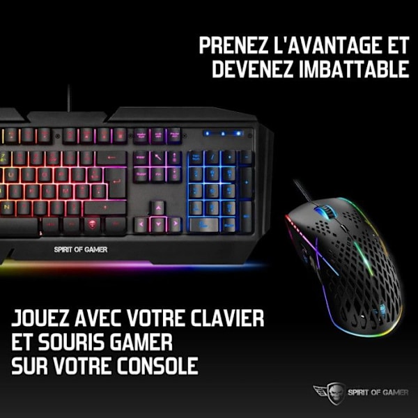 Konverter - SPIRIT OF GAMER - CROSSGAME - Kompatibel med PS4/PS3/XBOX ONE/SWITCH - Svart - USB