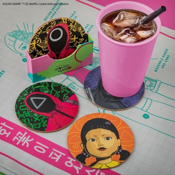 Cinereplicas - Squid Game - Pack med 4 coasters Squid Game