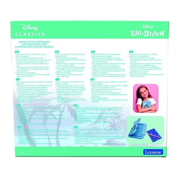 Elektronisk dagbok med Stitch Safe BLÅ