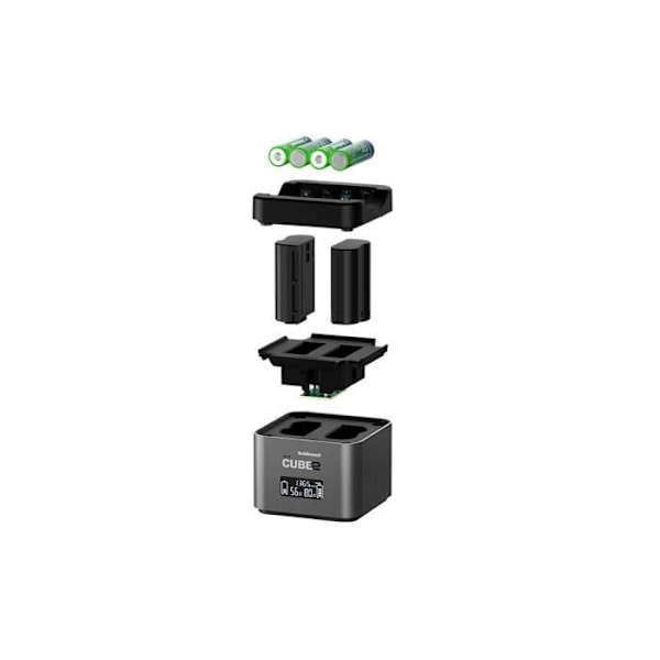 Hahnel ProCube2 Nikon, Grå, LCD, Auto-Indoor batteriladdare, AA, Litium-Ion (Li-Ion), Nickel-metallhybrid (NiMH)