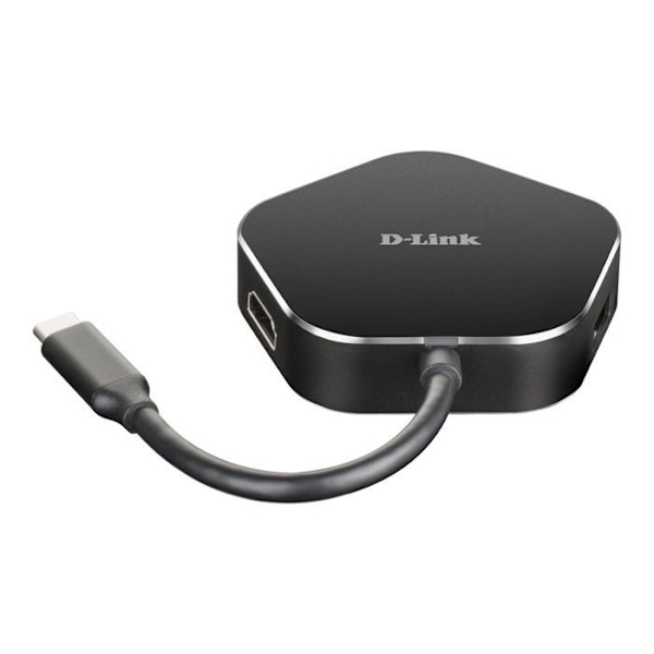 USB-C-hubb - D-Link - DUB-M420 - 4-i-1 - HDMI 4K - Laddning 60W - 4 portar