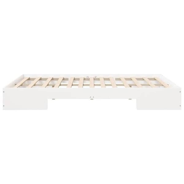 vidaXL Sängram Vit 150 x 200 cm 873026