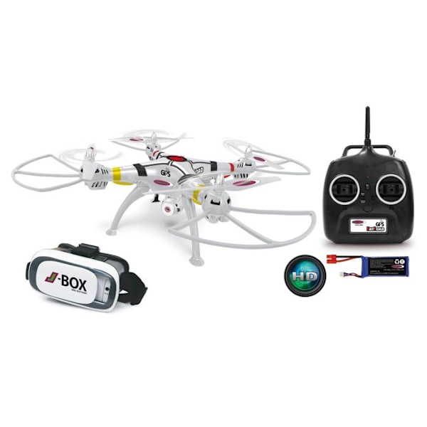 Drönare - JAMARA - Nyttolast GPS Altitude HD WiFi VR-Radiostyrd - Integrerad kamera - Wi-Fi - Bluetooth