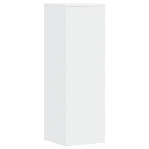 Stöd för växter vit 33x33x100 cm ingenjörsträ Vit