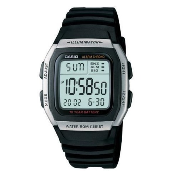 Klocka - Casio - W-96H-1AVES - Kvarts - Digital - Grå urtavla Grå