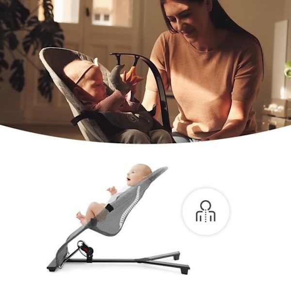 MIMI Solstol - KINDERKRAFT - Grå - Justerbart ryggstöd - Toy Arch Grå