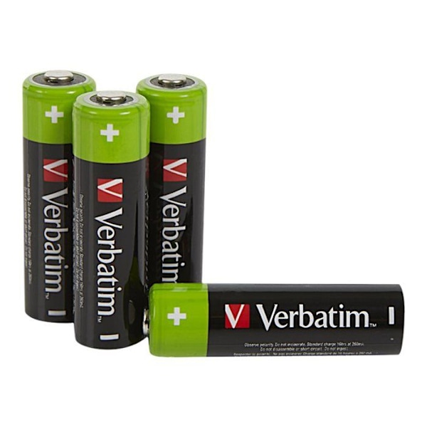 Batterier Uppladdningsbara - VERBATIM - Premium AA - 2500mAh - NiMH - Låg självurladdning