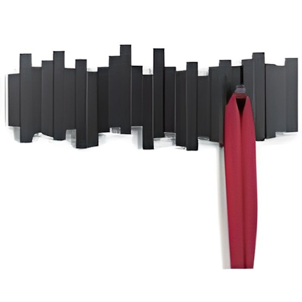 Black Sticks väggdesign klädhängare 49,2 x 18,1 x 2,9 cm Svart