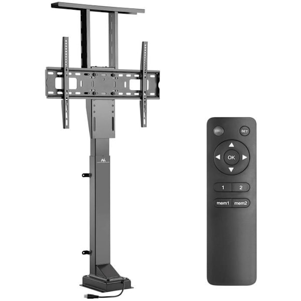 TV-bänk 37-65" max 50 kg max VESA 600x400 höjdjusterbar med Maclean MC-866 fjärrkontroll Svart