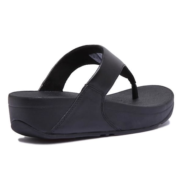 Sandaler Dam - FitFlop - Lulu - Svart Läder - Microwobbleboard Sula - Ergonomisk Komfort Svart 40