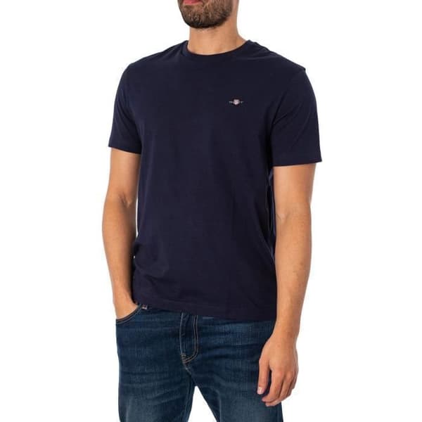 T-shirt Regular Med Shield - GANT Blå S