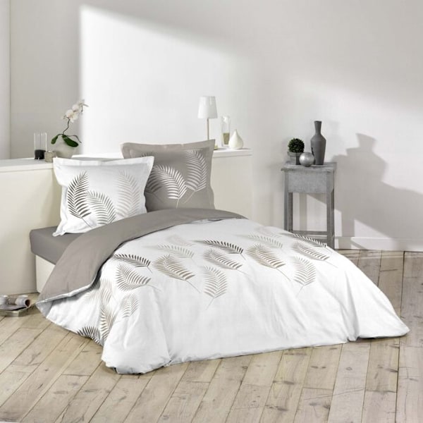 set 3 p. 200 x 200 cm trycker 57 trådar över hela guava Beige
